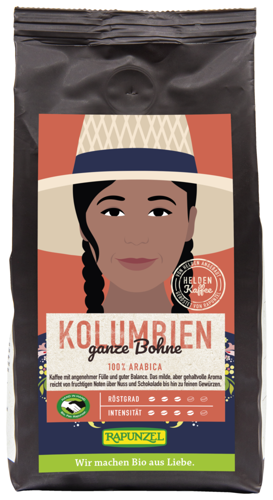 Kaffee Kolumbien, ganze Bohne ode gemahlen