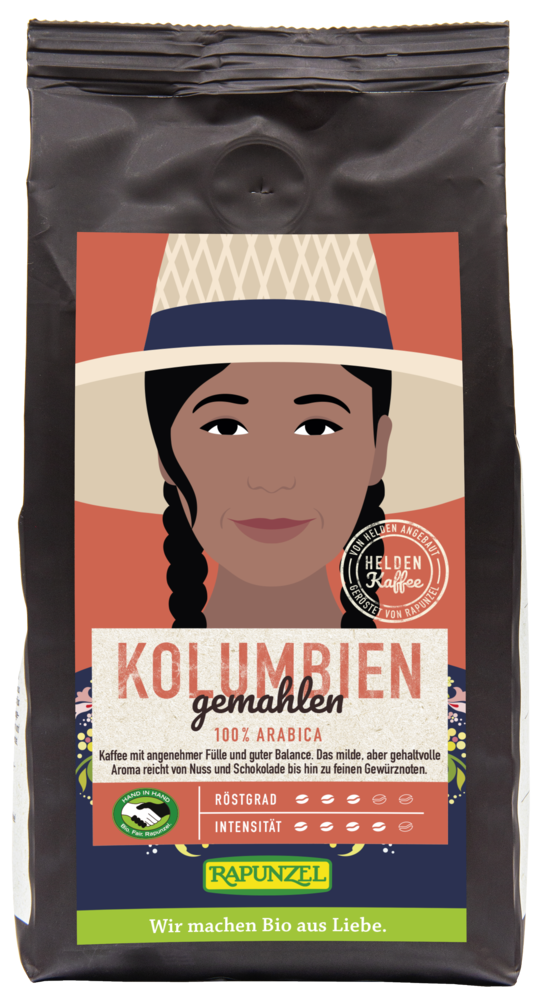 Kaffee Kolumbien, ganze Bohne ode gemahlen