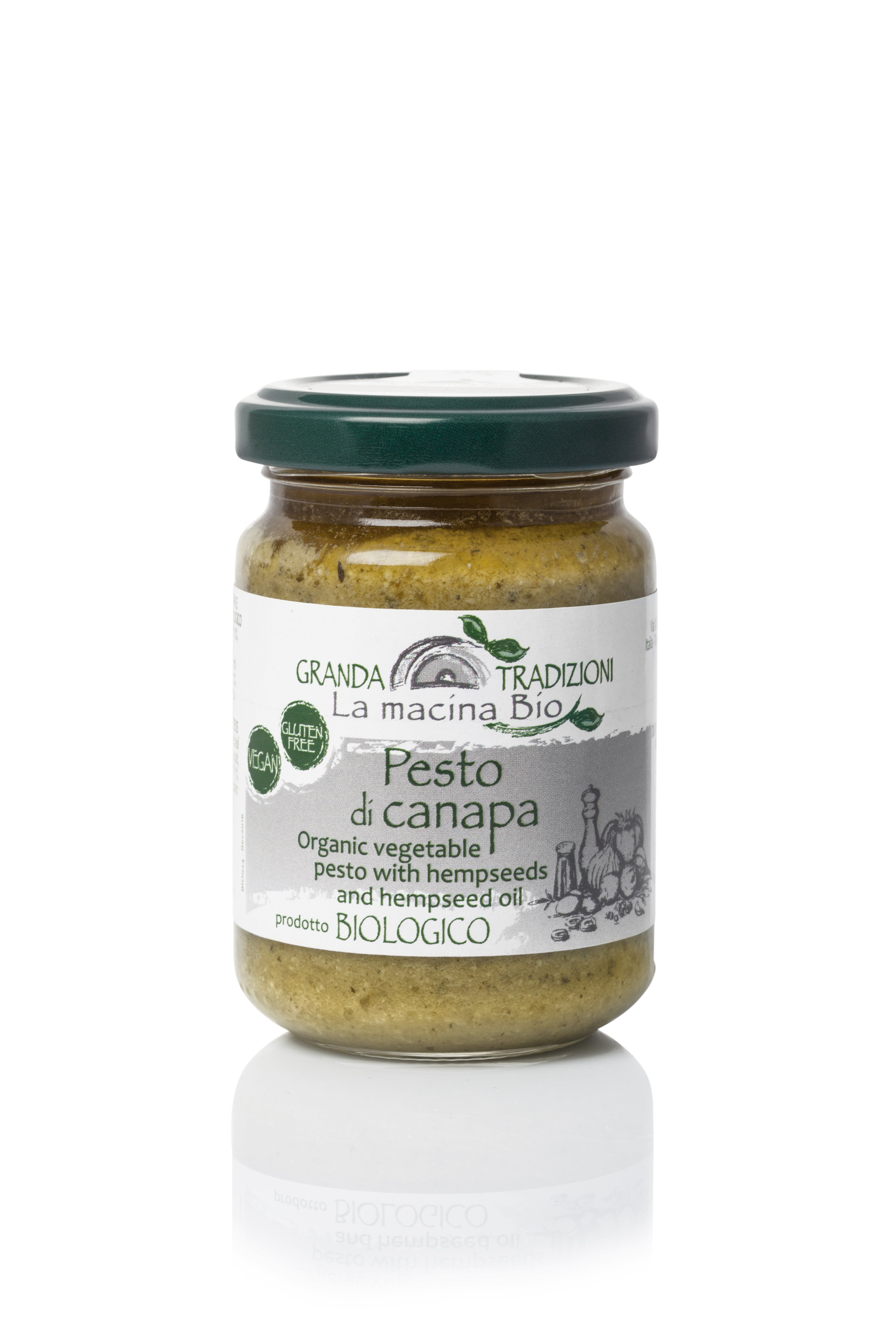 Pesto Basilikum mit Hanfsamen