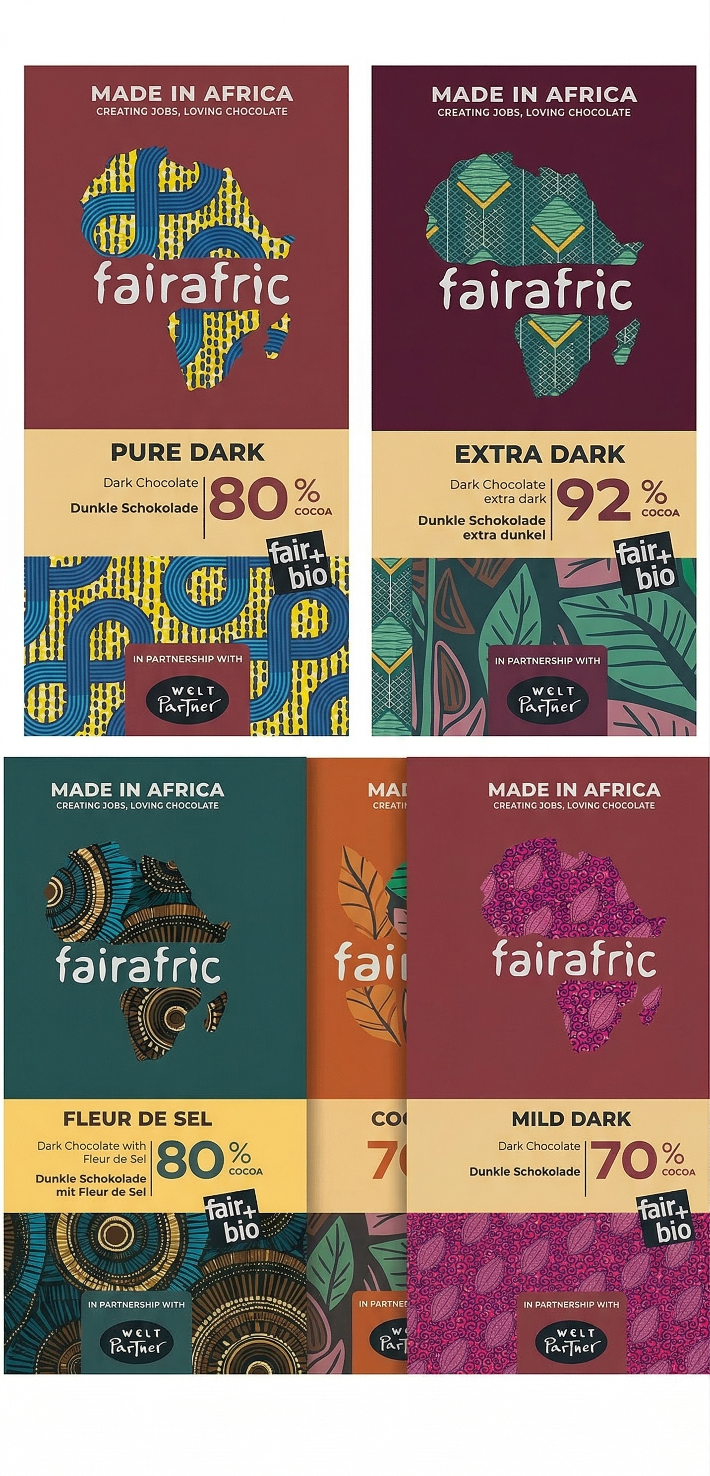 Schokolade Ghana versch. Sorten